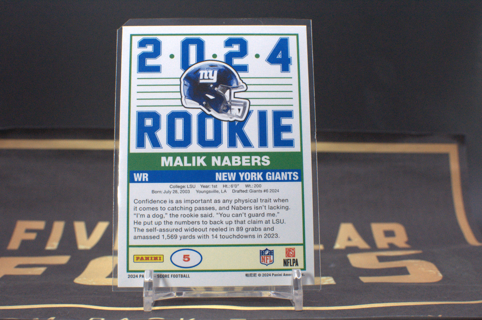 2024 Score 35th Anniversary Rookie: Malik Nabers #5 **Free Shipping @ $10+**