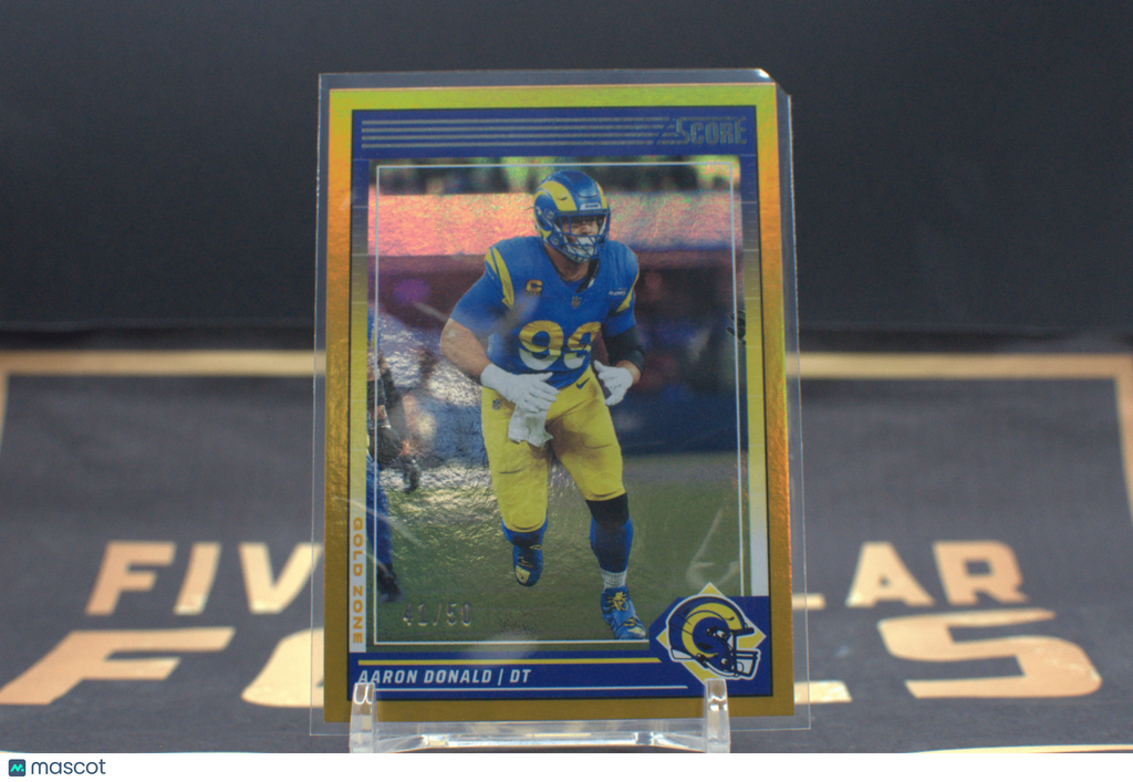 2024 Score Football Aaron Donald #159 Gold Zone 41/50