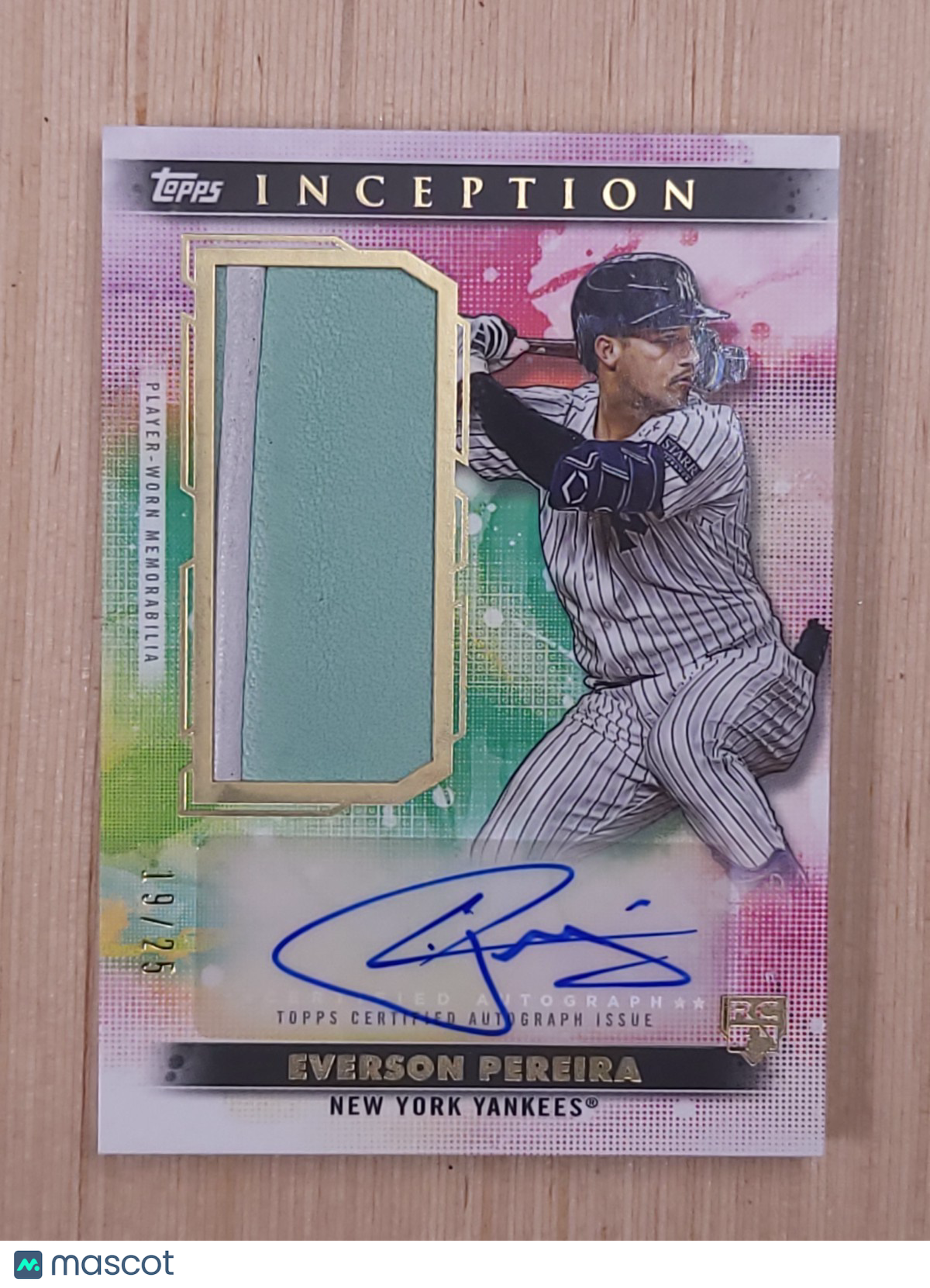 2024 Topps Inception - Auto Fielding Glove Relic Everson Pereira #AGSR-EP 19/25