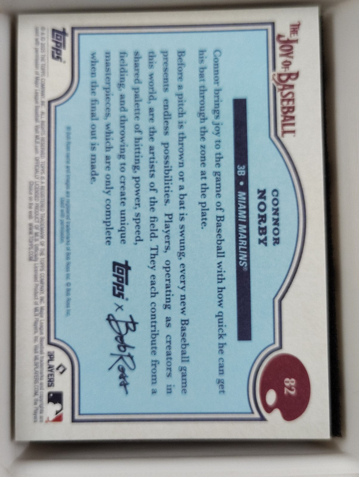 2025 Topps X Bob Ross The Joy of Baseball #82 Connor Norby