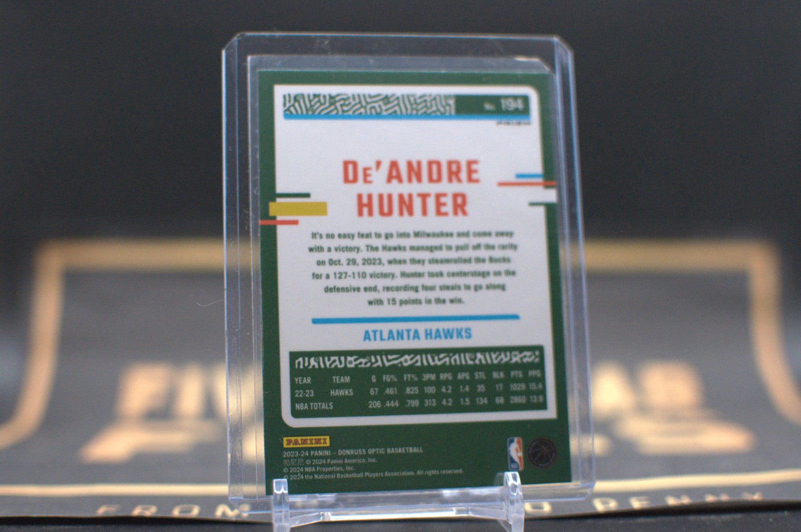 2023 Donruss Optic: De'Andre Hunter [Blue Velocity] #194