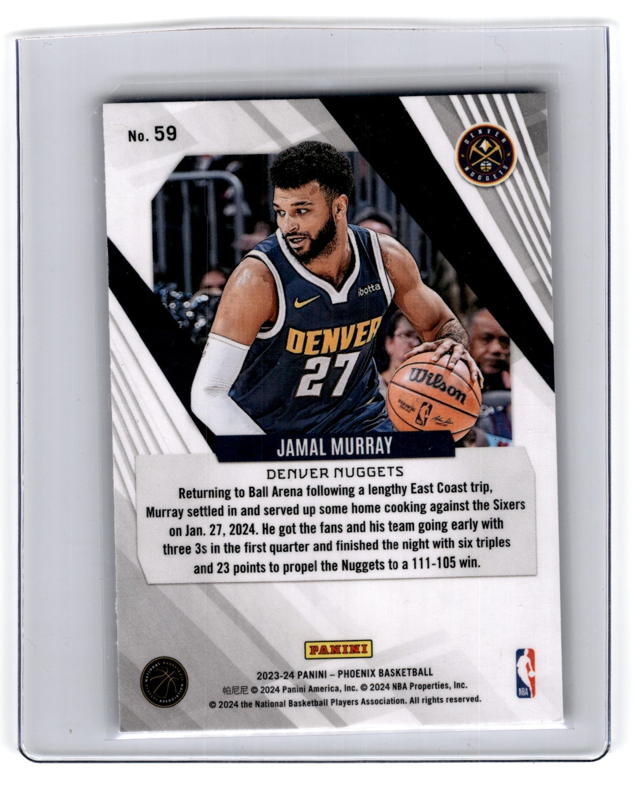 2023 Panini Phoenix Jamal Murray #59 **Free Shipping @ $10+**