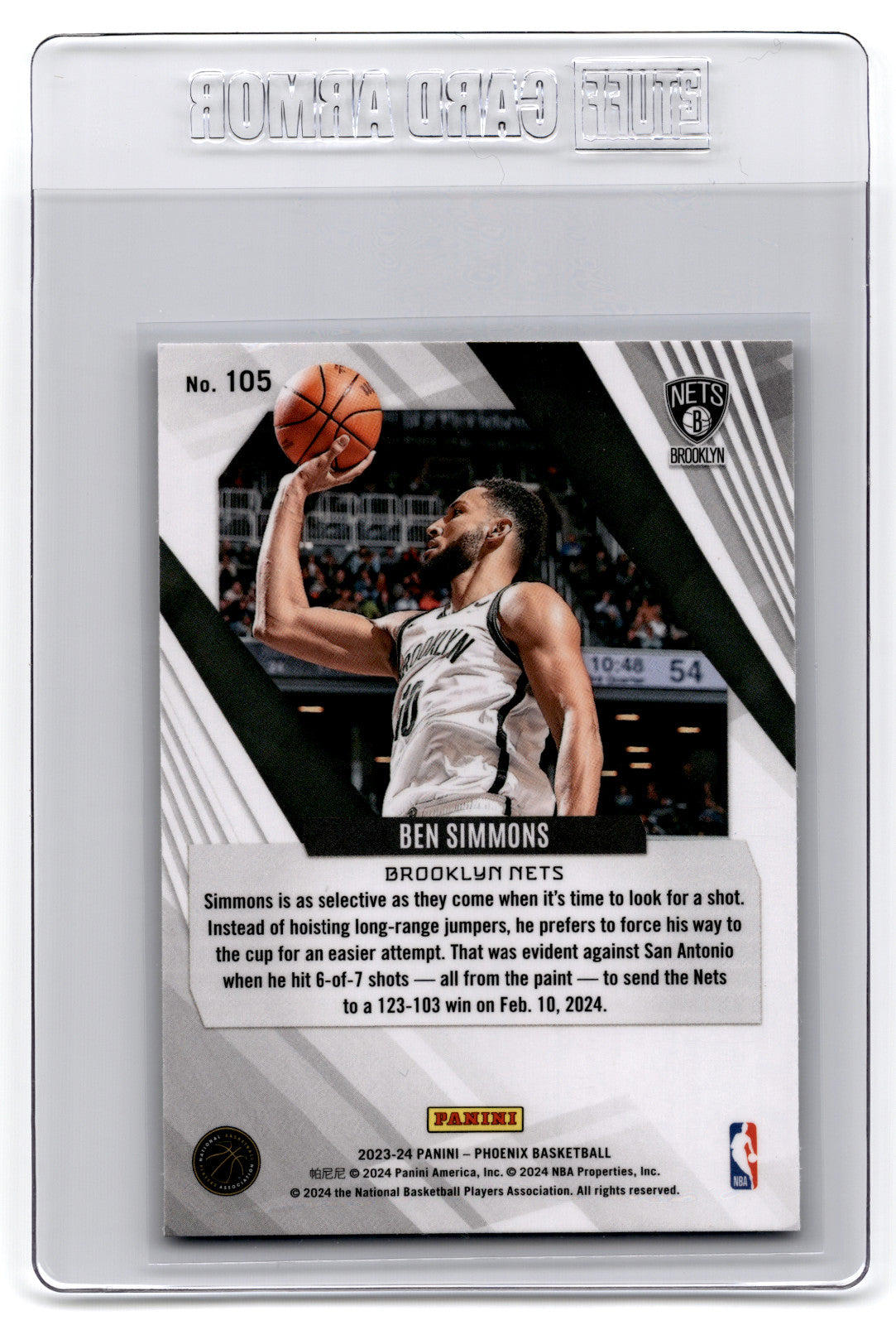 2023 Panini Phoenix Ben Simmons #105  **Free Shipping @ $10+**