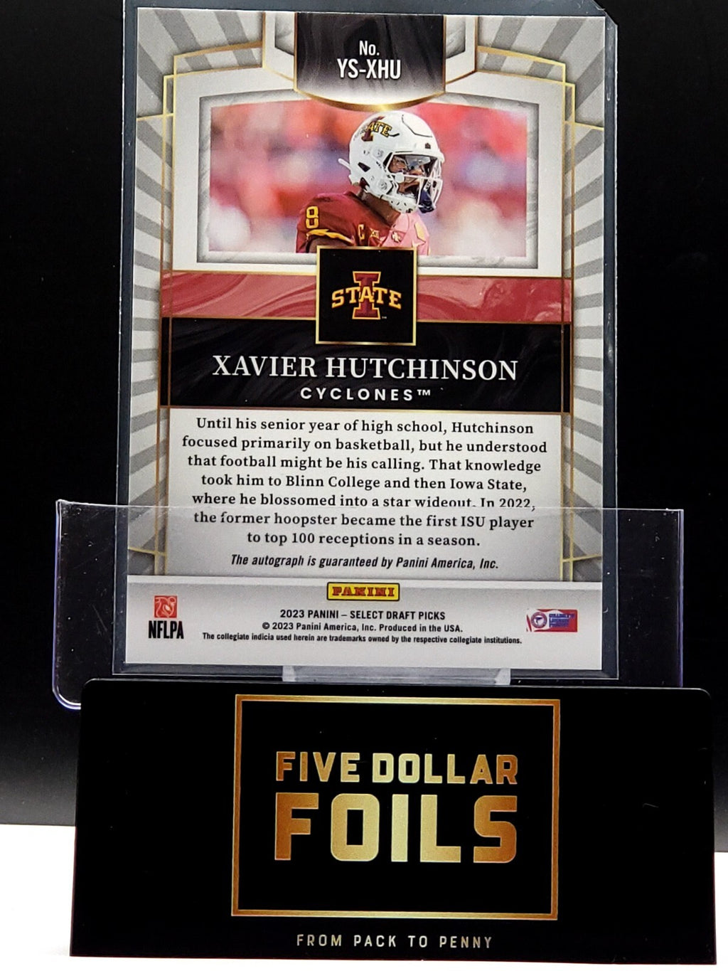 2023 Panini Select Draft Picks #YS-XHU Xavier Hutchinson Auto
