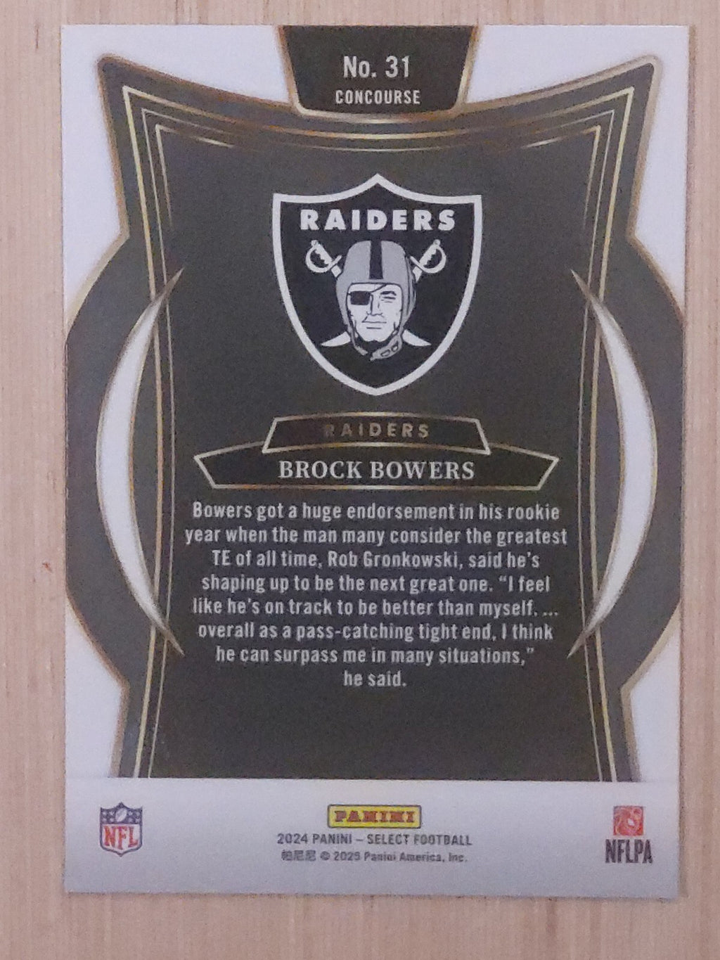 2024 Panini Select #31 Brock Bowers