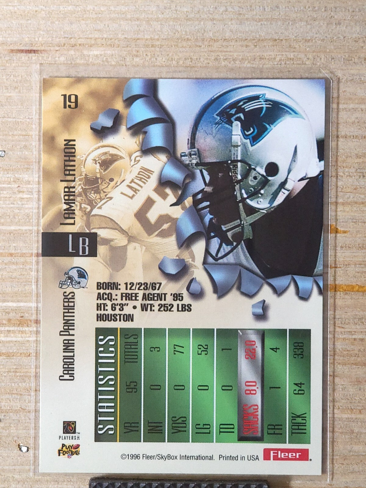 1996 Fleer Metal - Lamar Lathon #19