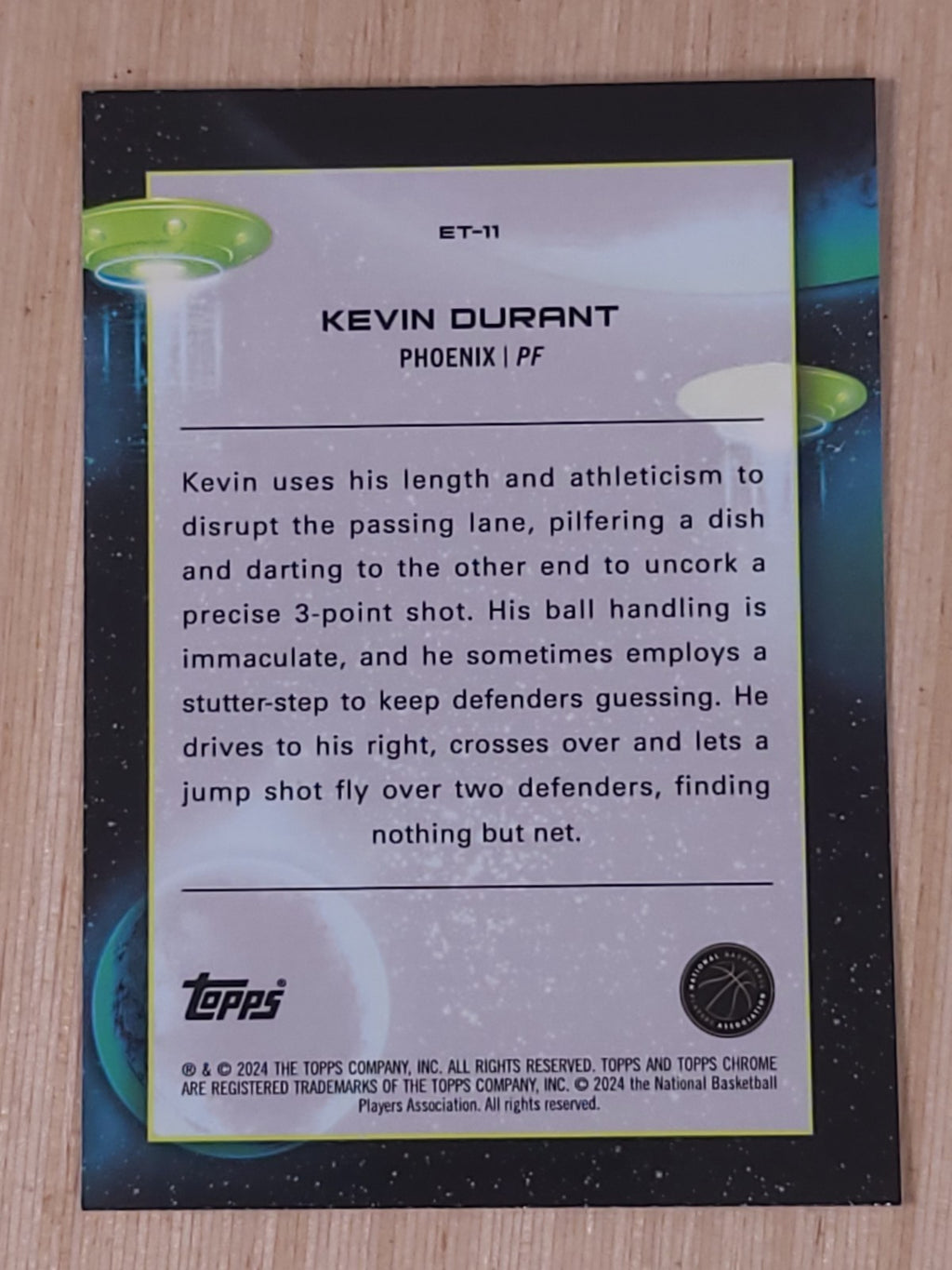 2023-24 Topps Cosmic Chrome - Extraterrestrial Talent Kevin Durant #ET-11