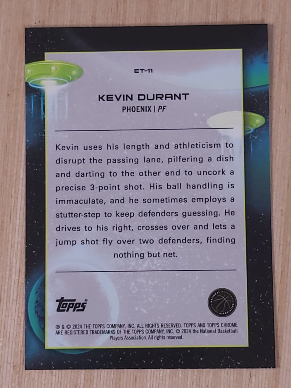 2023-24 Topps Cosmic Chrome - Extraterrestrial Talent Kevin Durant #ET-11