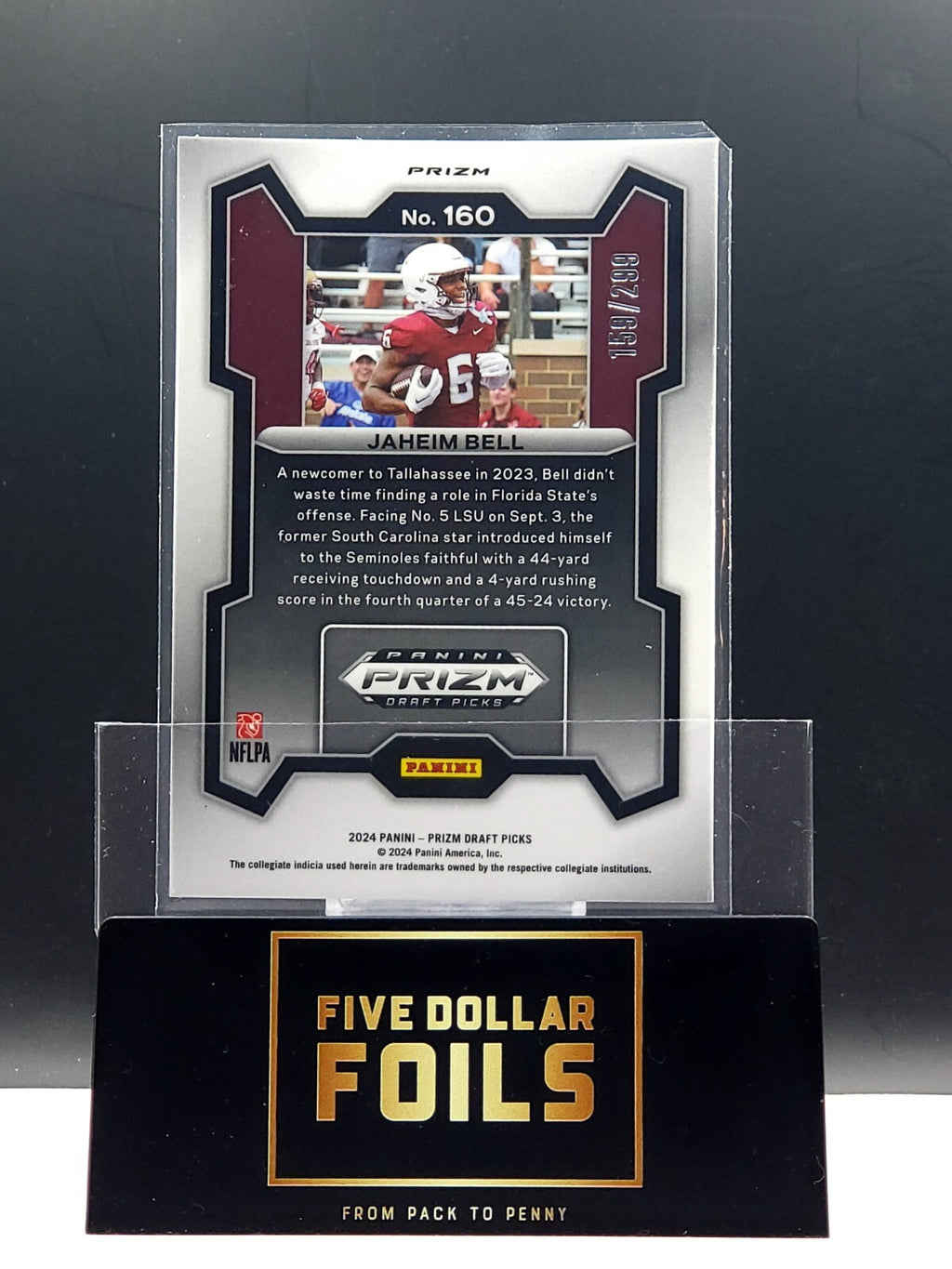 2024 Panini Prizm Draft Picks #160 Jaheim Bell Red 159/299