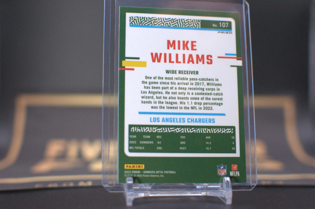 2023 Donruss Optic Silver Holo Prizm STARS Mike Williams LA Chargers #107