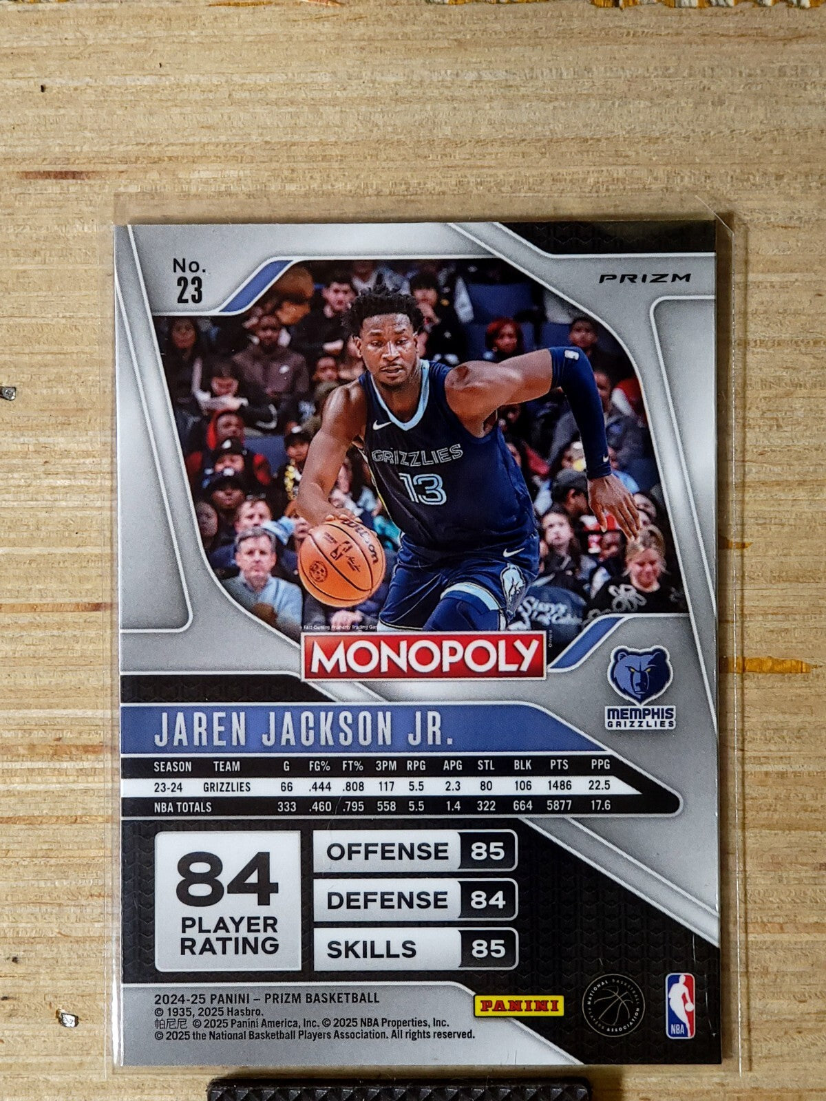 2024 Panini NBA Prizm Monopoly Jaren Jackson Jr. #23 Ruby Wave
