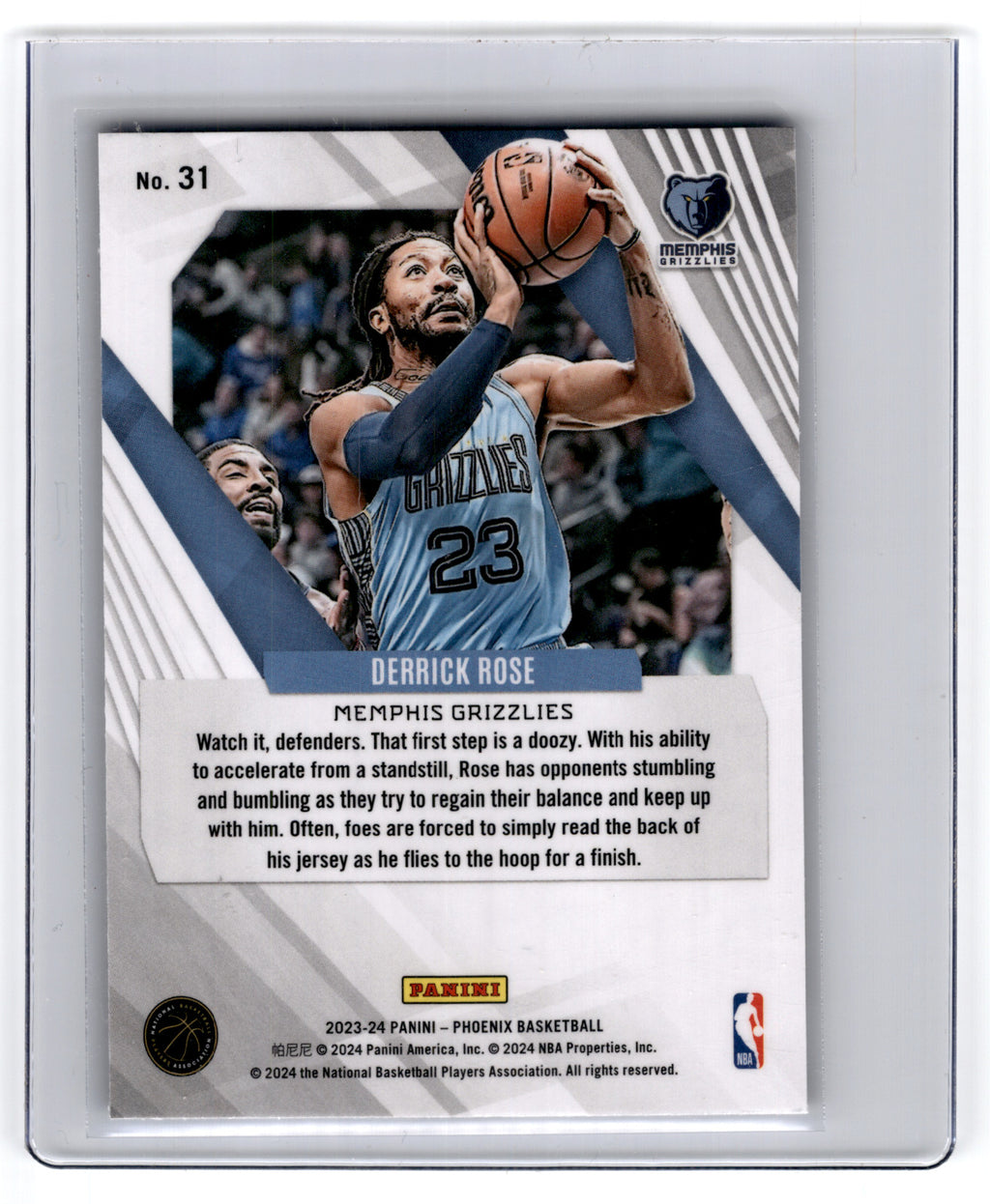 2023 Panini Phoenix Derrick Rose #31 **Free Shipping @ $10+**