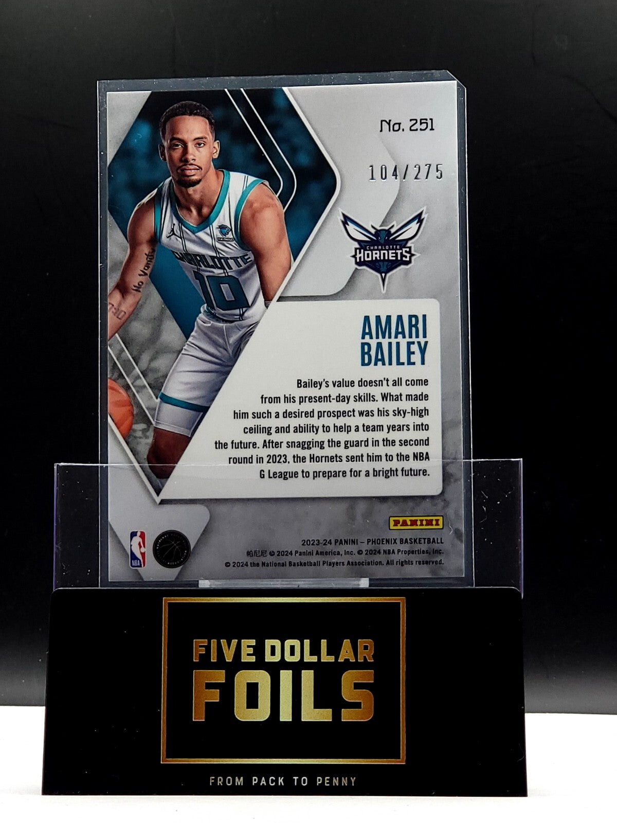 *Free Shipping @ $10* 2023-24 Panini Phoenix #251 Amari Bailey Maroon Ice