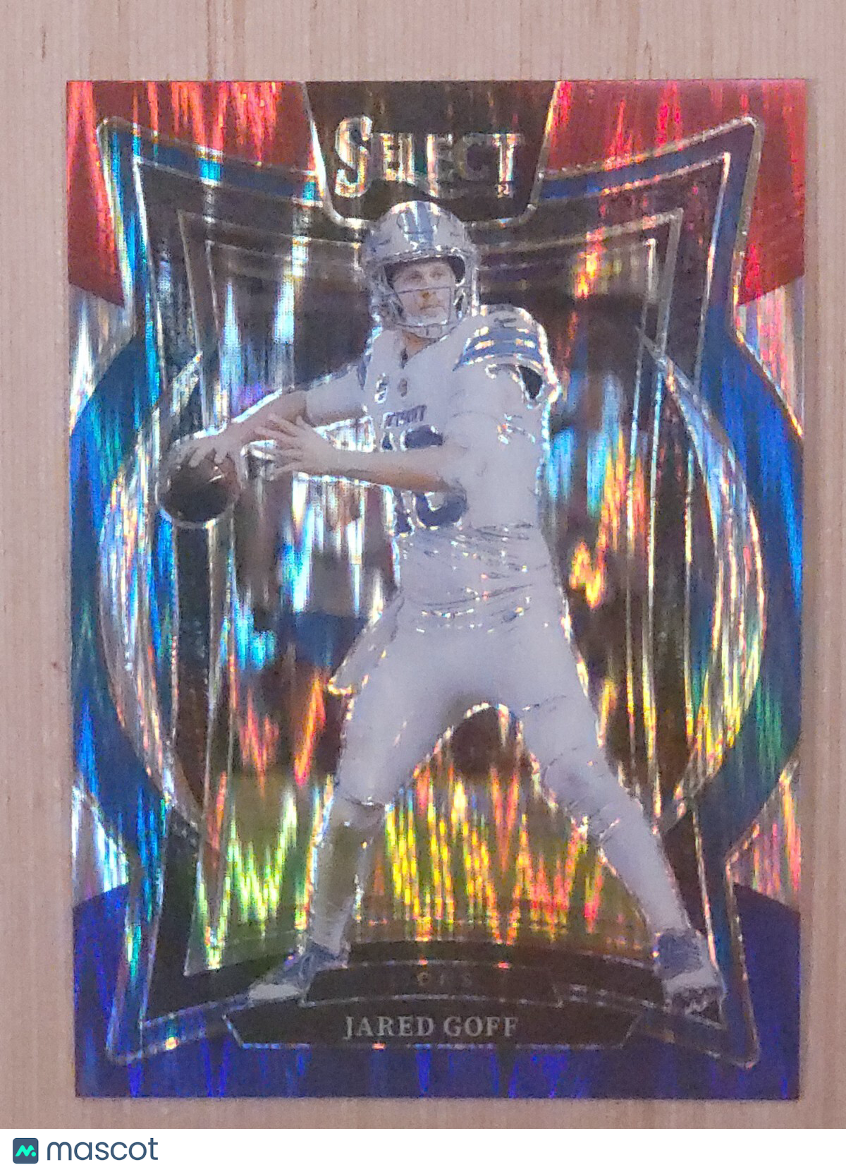 2024 Panini Select #36 Jared Goff Red, White, Blue Shock