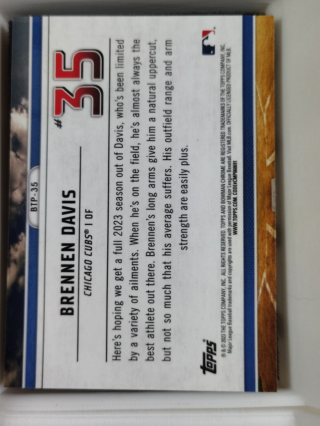2023 Bowman - Bowman Scouts Top 100 Brennen Davis #BTP-35