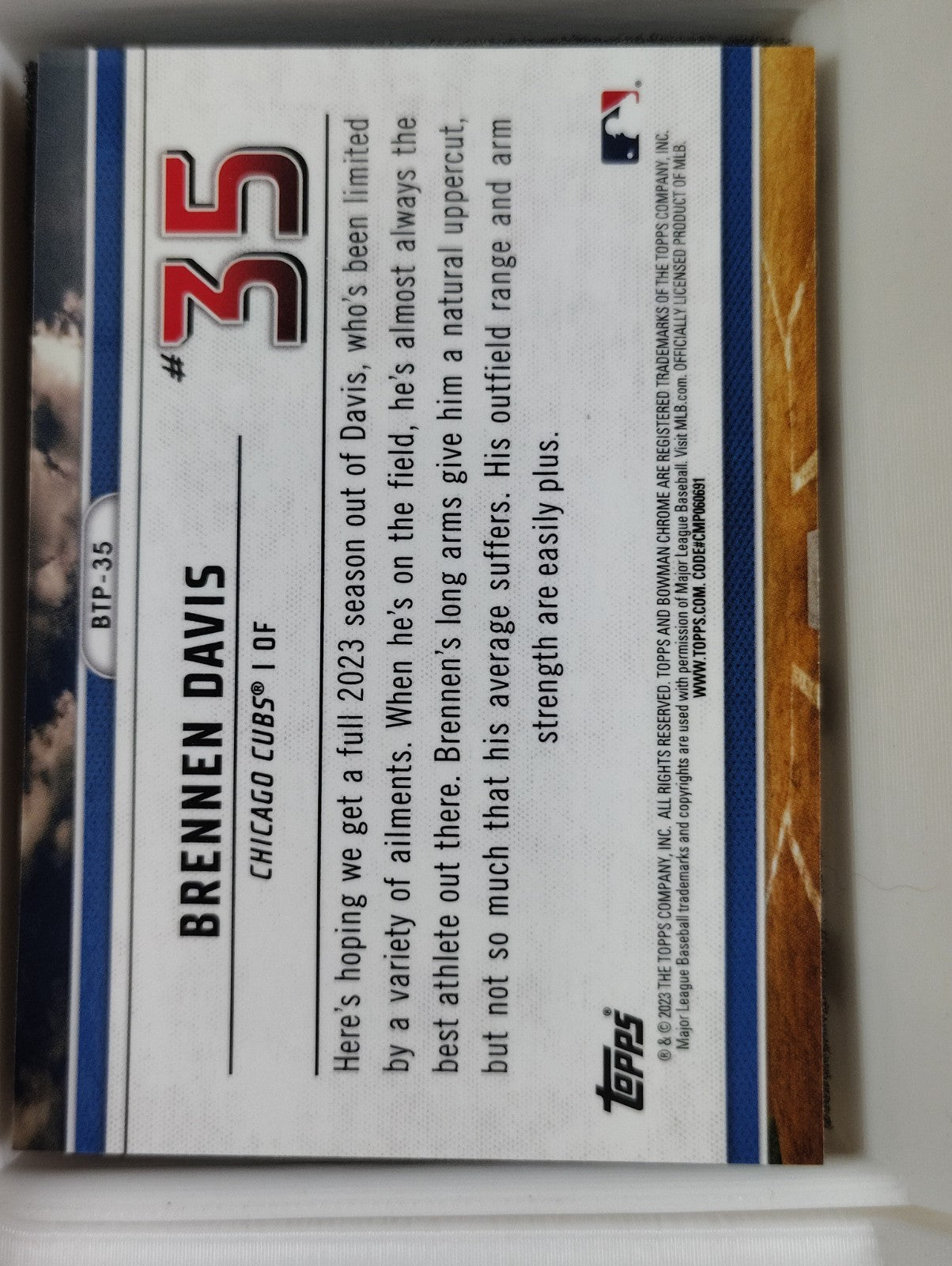 2023 Bowman - Bowman Scouts Top 100 Brennen Davis #BTP-35
