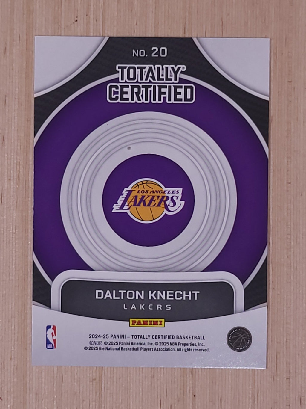 2024-25 Panini Totally Certified - On Target Dalton Knecht #20 Mirror (RC)