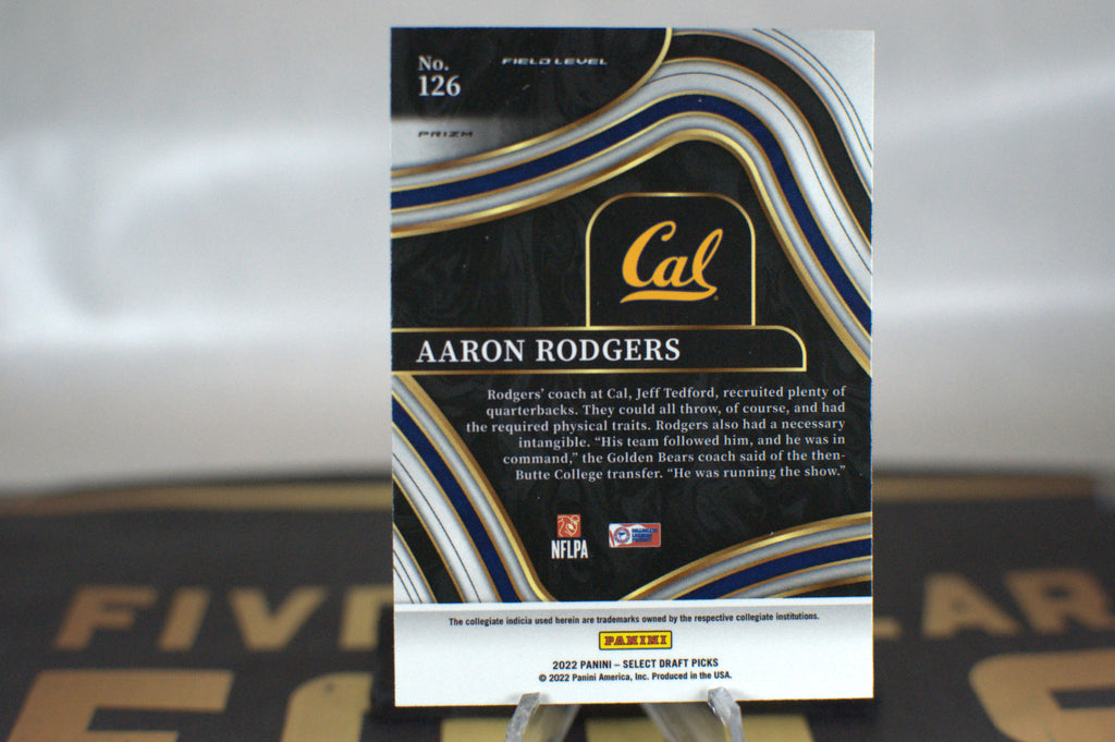 2022 Panini Select Draft Picks : Aaron Rodgers [Gold Laser] #126