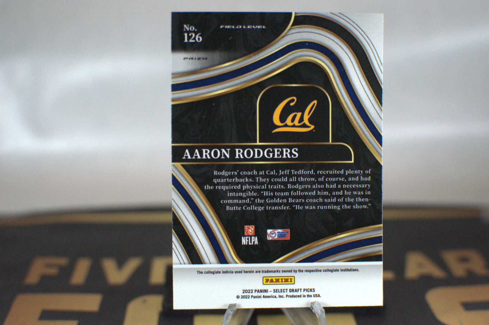 2022 Panini Select Draft Picks : Aaron Rodgers [Gold Laser] #126
