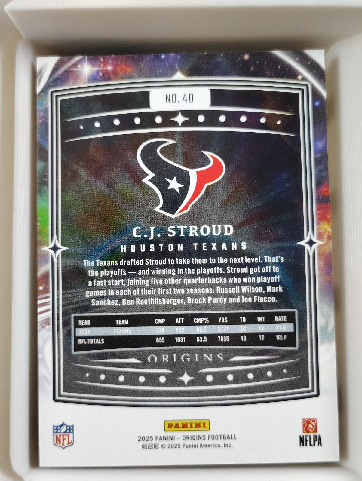 2025 Panini Origins - C.J. Stroud #40 Orange 147/149