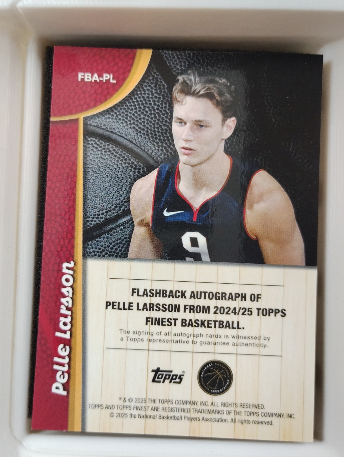 2024-25 Topps Finest Flaskback Auto #FBA-PL Pelle Larsson