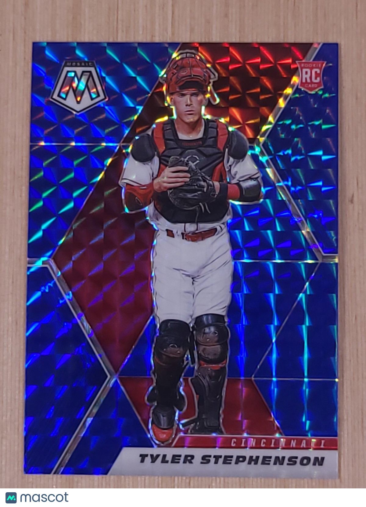 2021 Panini Mosaic - Rookie Tyler Stephenson #216 Blue Mosaic Prizm /99 (RC)