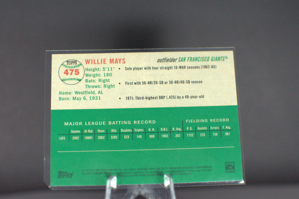 2023 Topps Chrome Platinum Anniversary: Willie Mays #475