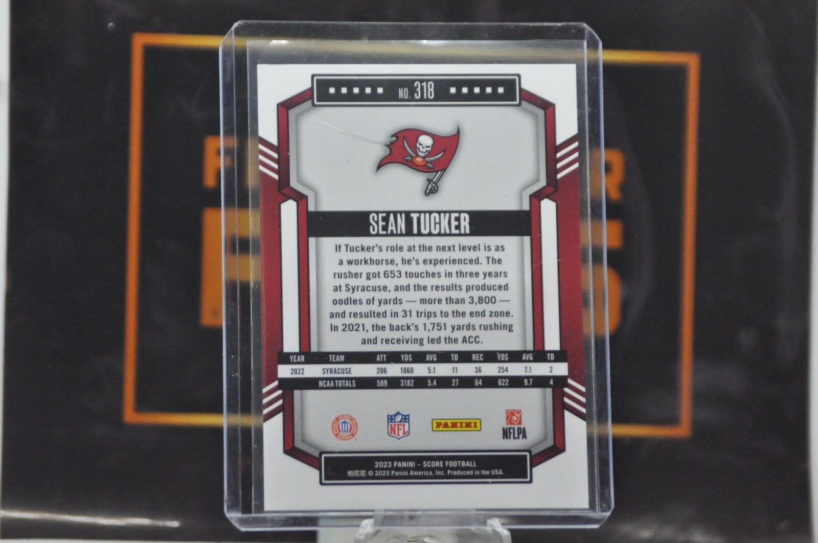 2023 Panini Score: Sean Tucker [Lava] #318 #032/565