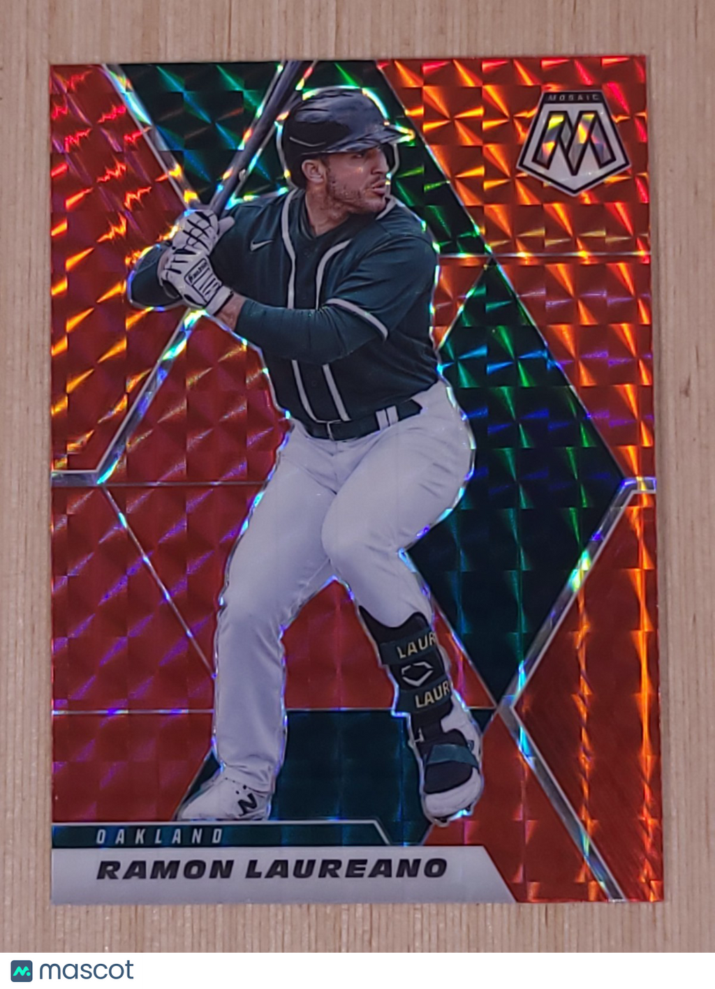 2021 Panini Mosaic - Ramon Laureano #134 Mosaic Prizm Red