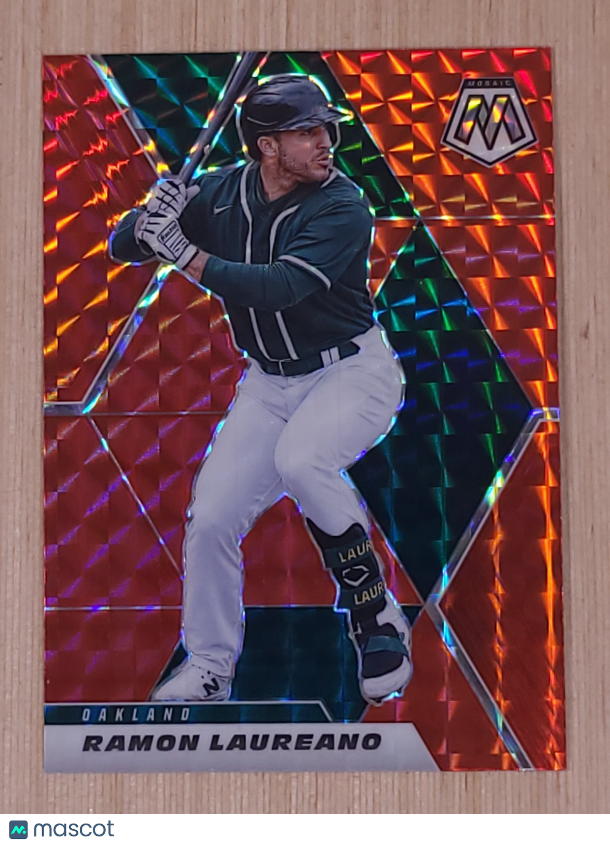 2021 Panini Mosaic - Ramon Laureano #134 Mosaic Prizm Red