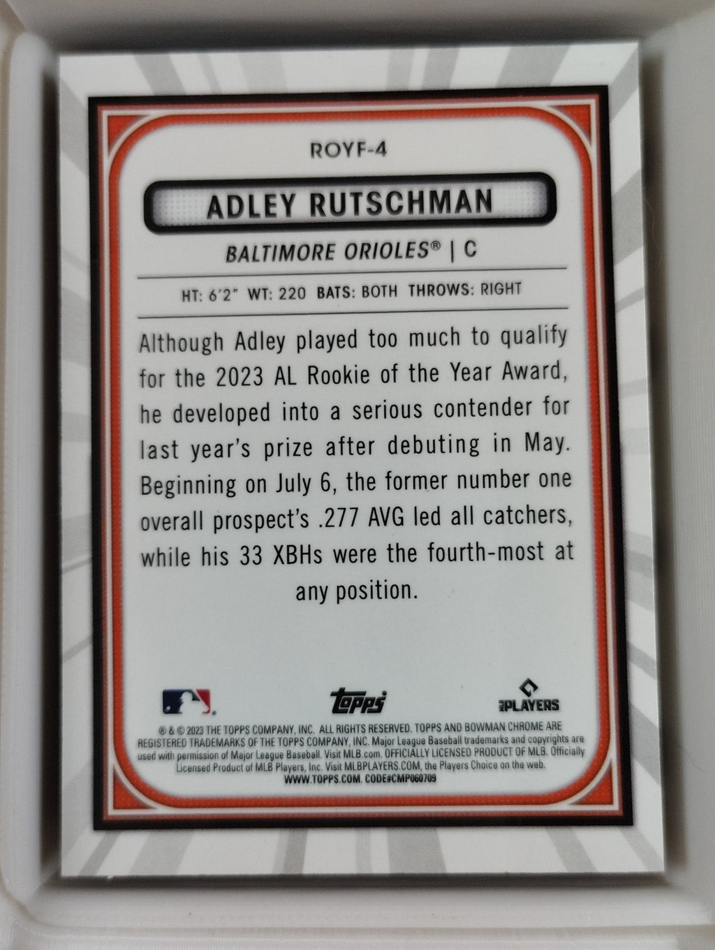 2023 Bowman - Rookie of the Year Favorites #ROYF-4 Adley Rutschman