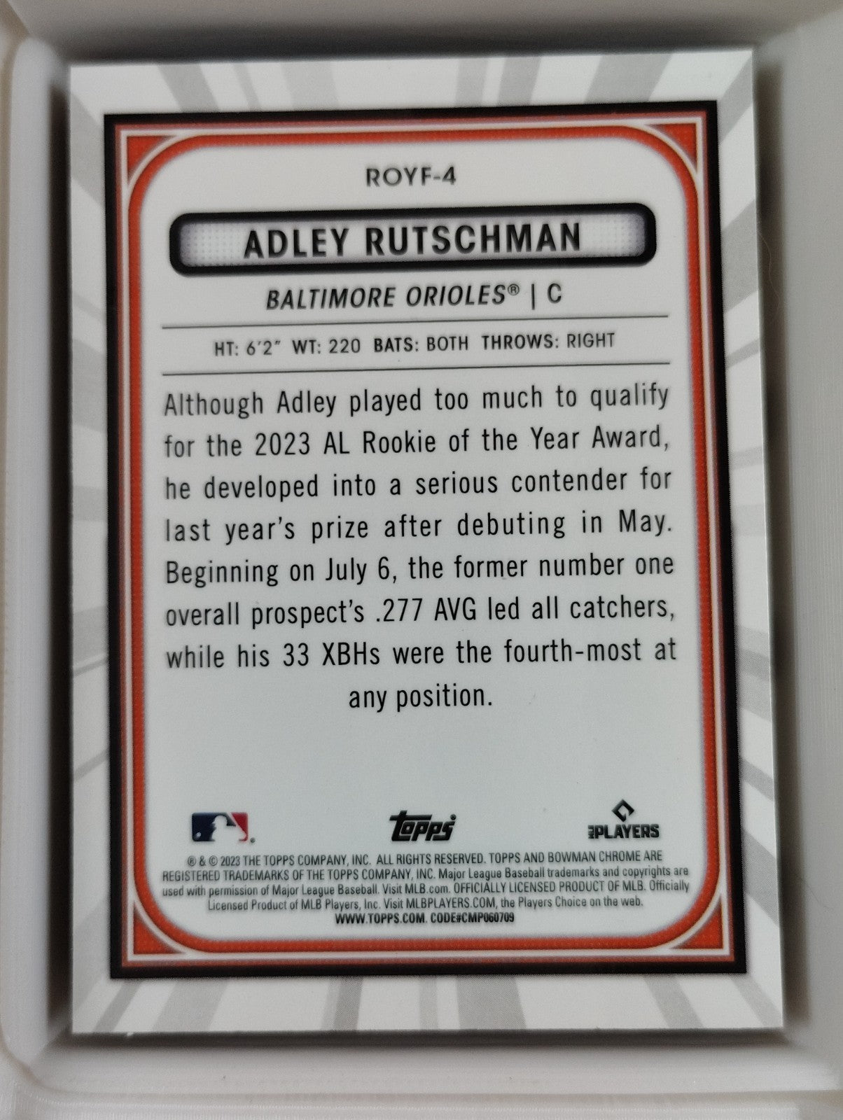 2023 Bowman - Rookie of the Year Favorites #ROYF-4 Adley Rutschman