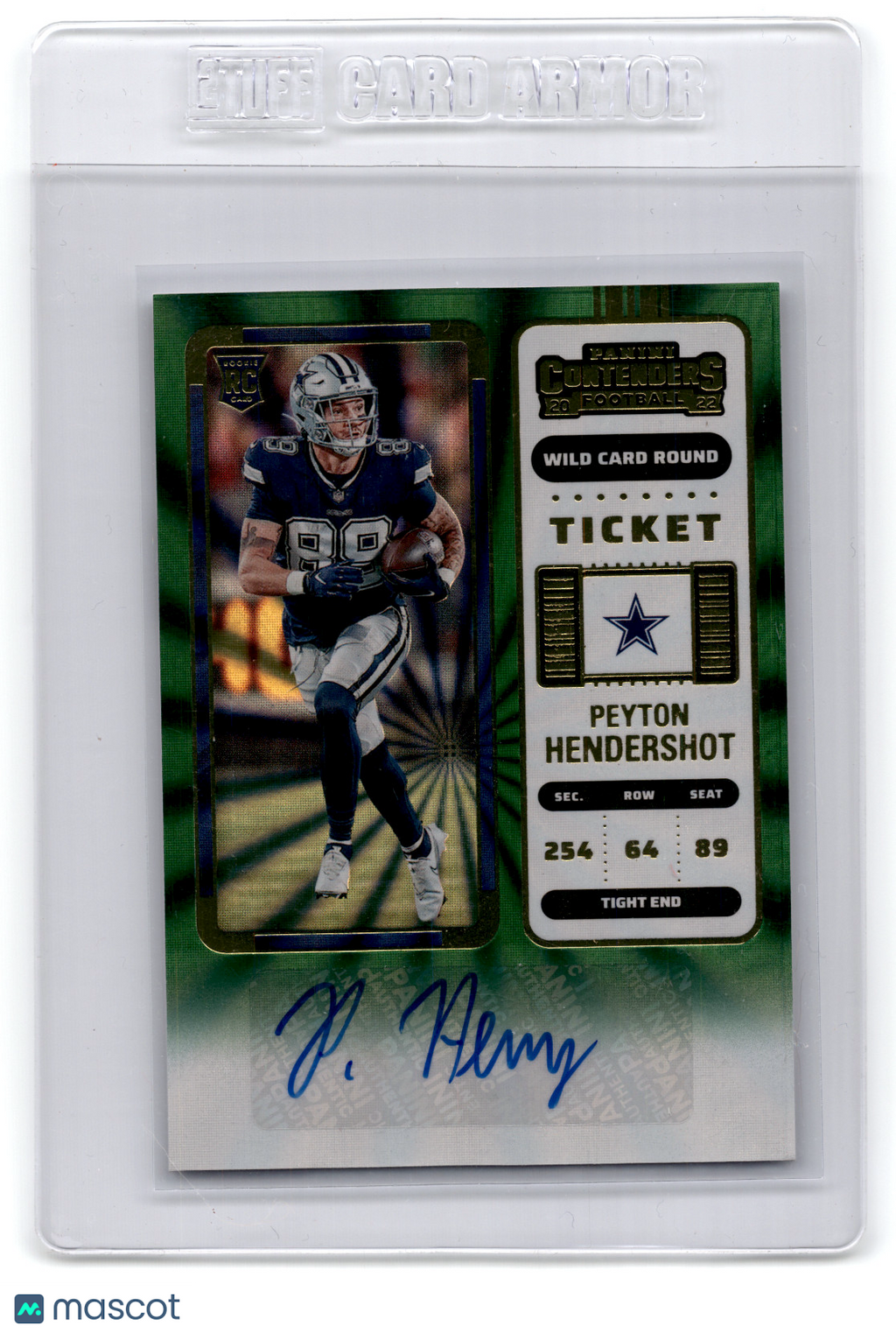 2022 Panini Contenders - Rookie Ticket #281 Peyton Hendershot Starburst