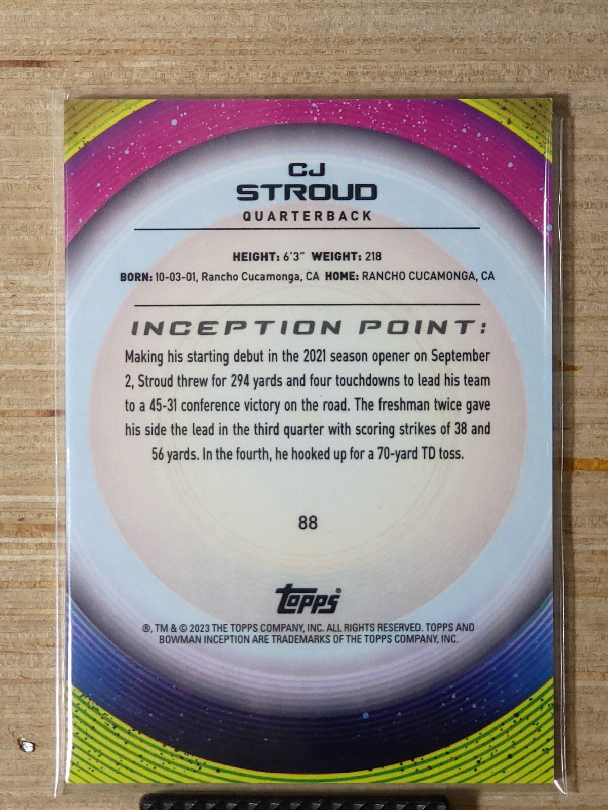 2022-23 Bowman Inception University 88 CJ Stroud