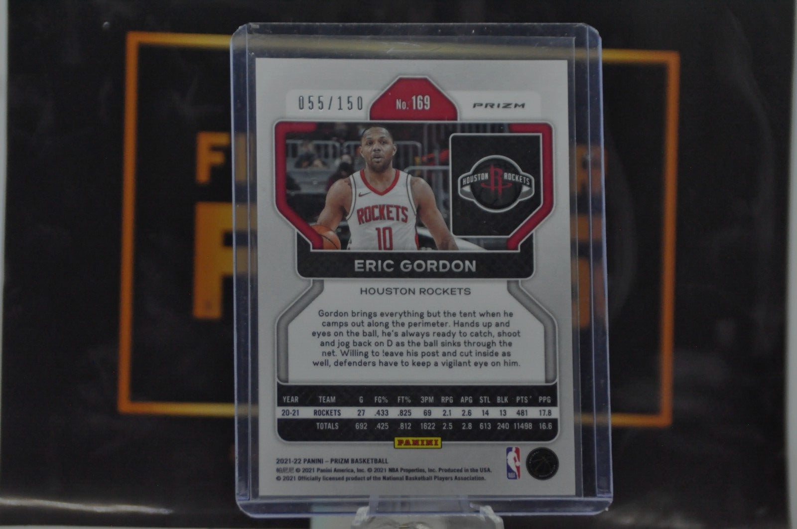 2021 Panini Prizm: Eric Gordon [Fast Break Blue Prizm] #169 #055/150