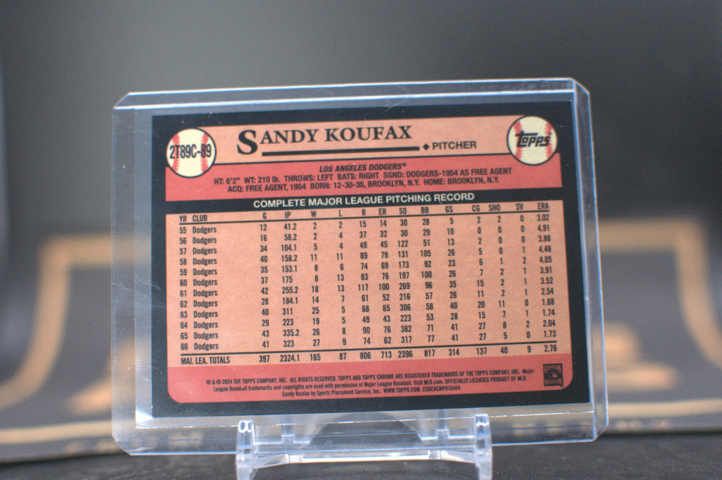 2024 Topps Chrome Series 2 SANDY KOUFAX #2T89C-89 Gold Mojo Refractor