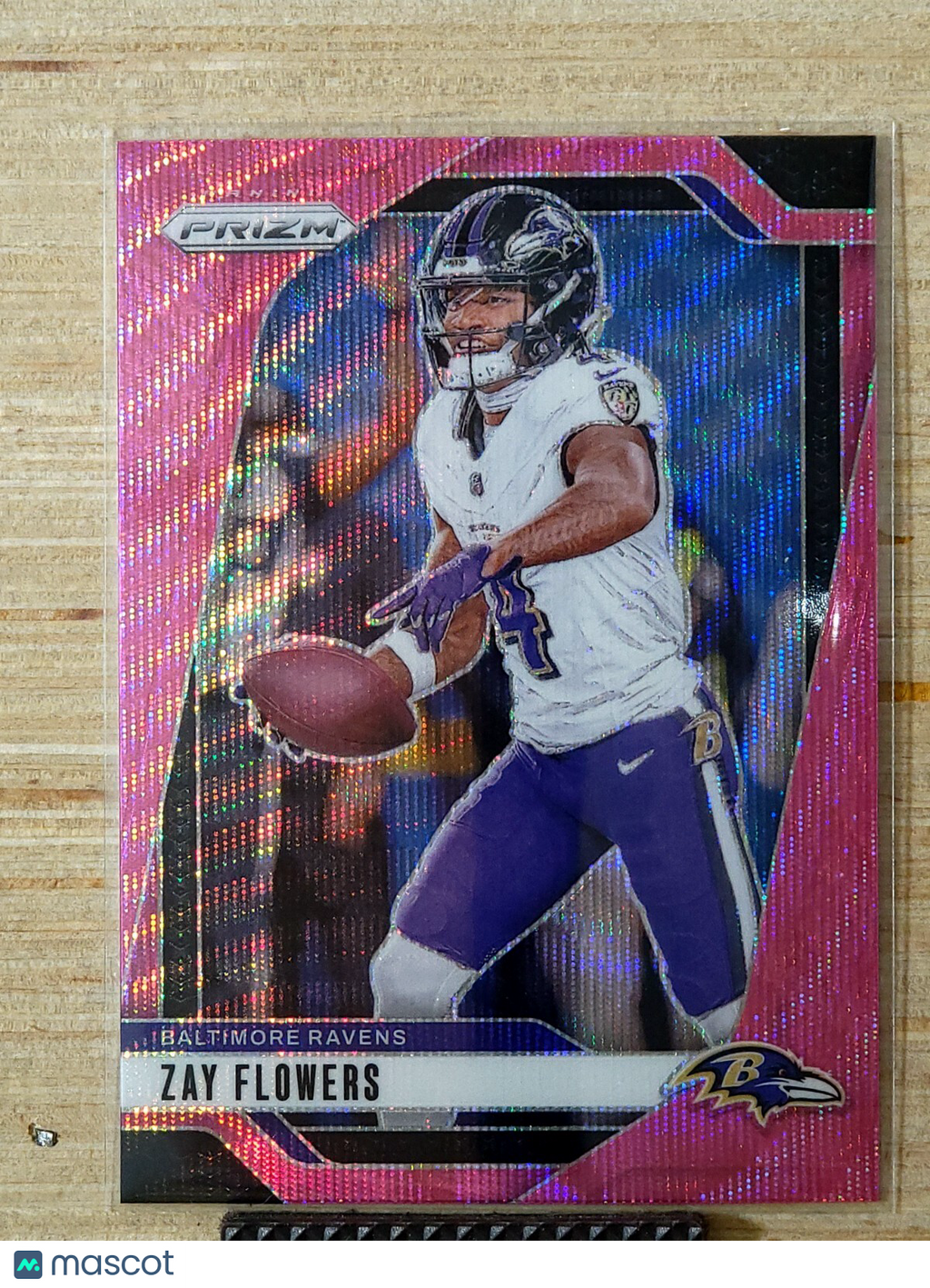 2024 Panini Prizm - Zay Flowers #21 Pink Wave Prizm