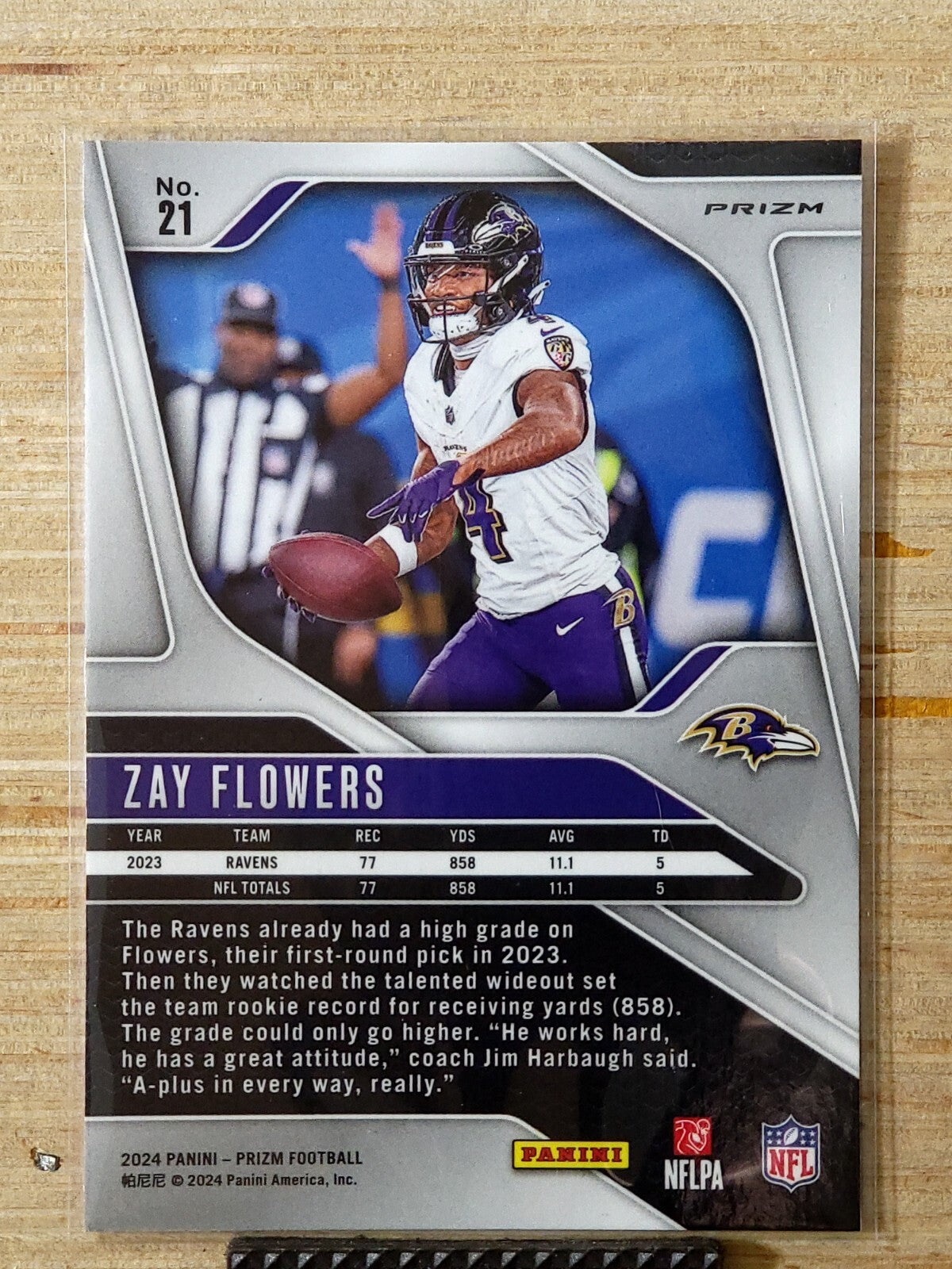 2024 Panini Prizm - Zay Flowers #21 Pink Wave Prizm