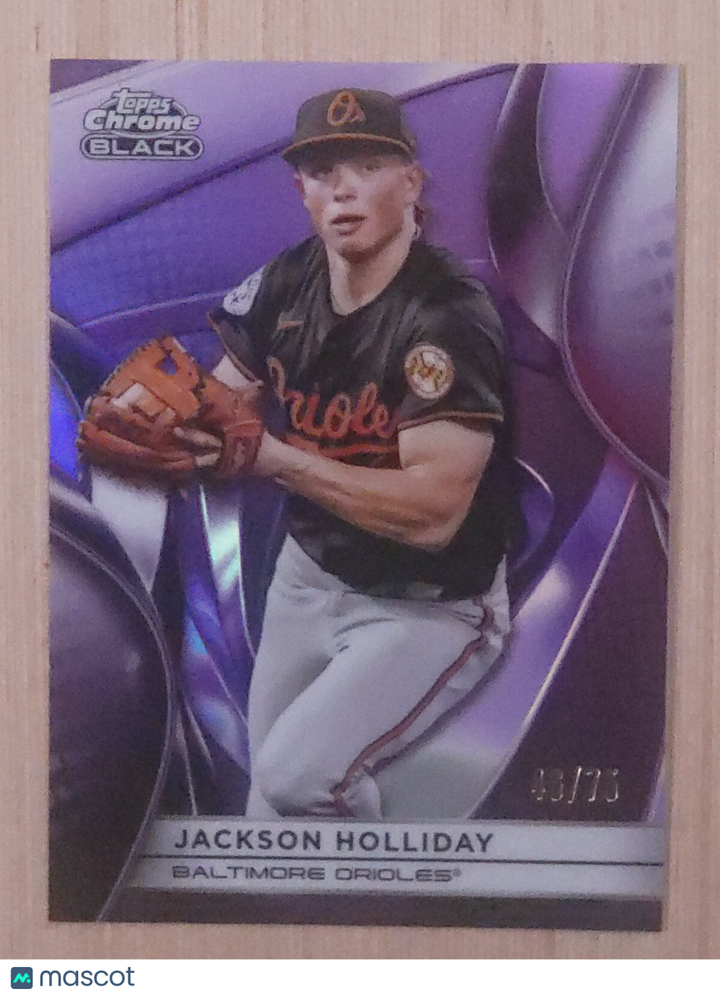 2025 Topps Chrome Black - Jackson Holliday #43 Purple 46/75