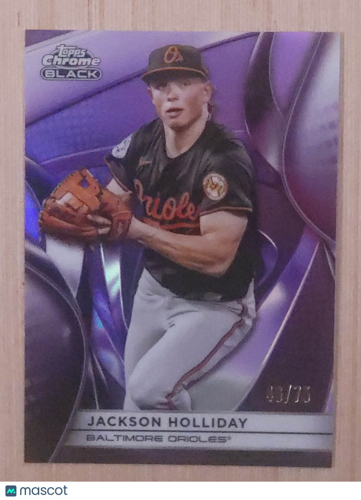 2025 Topps Chrome Black - Jackson Holliday #43 Purple 46/75