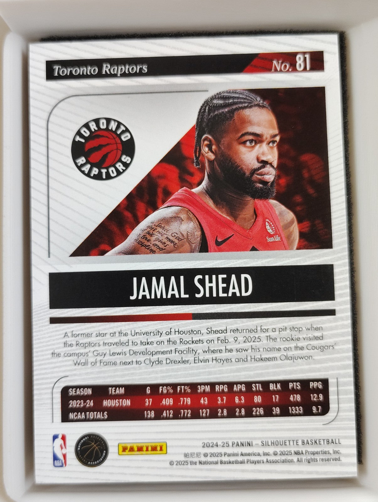 2024-25 Panini Silhouette #81 Jamal Shead Purple 027/125