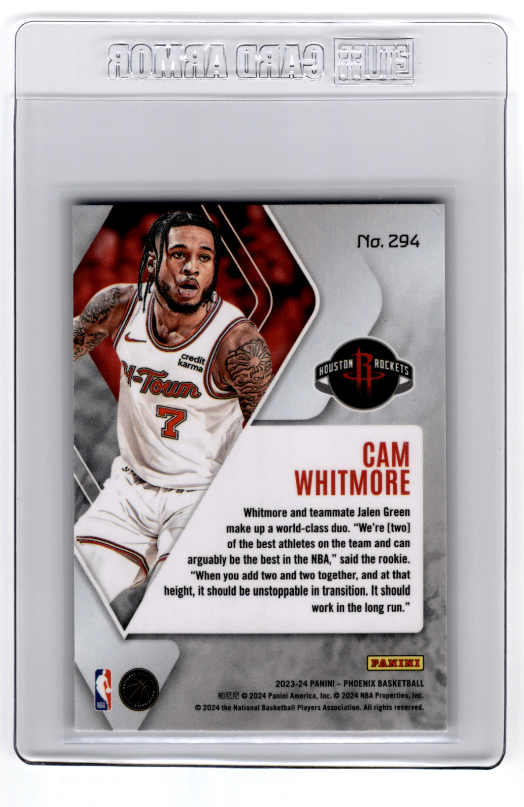 2023 Panini Phoenix Cam Whitmore [Red Ice] #294  **Free Shipping @ $10+**