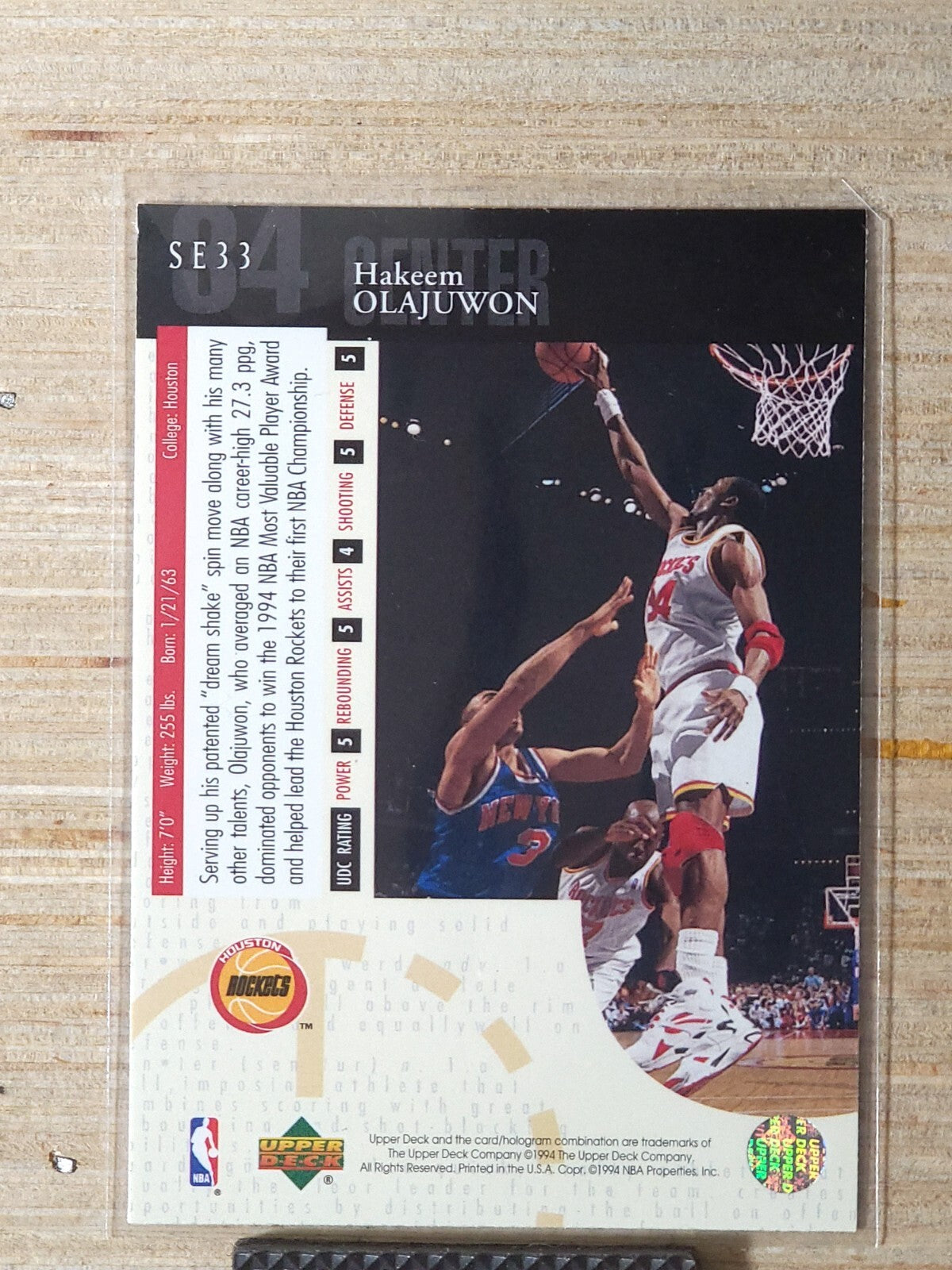 1994-95 Upper Deck - Special Edition Hakeem Olajuwon #SE33