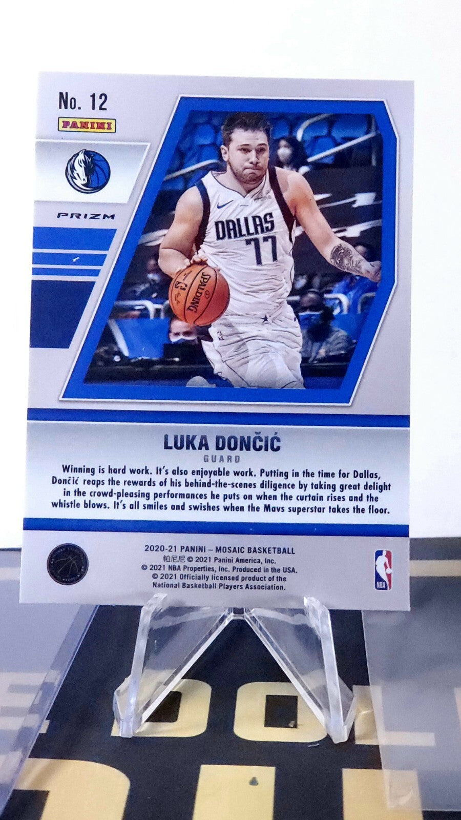 2020 Panini Mosaic Will To Win: Luka Doncic [Mosaic] #12