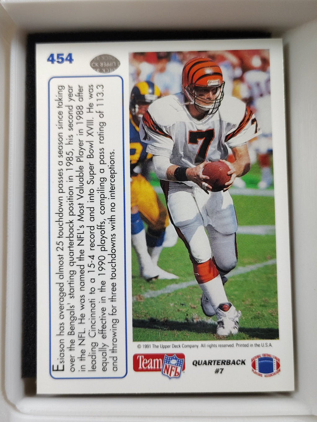 1991 Upper Deck - Boomer Esiason #454