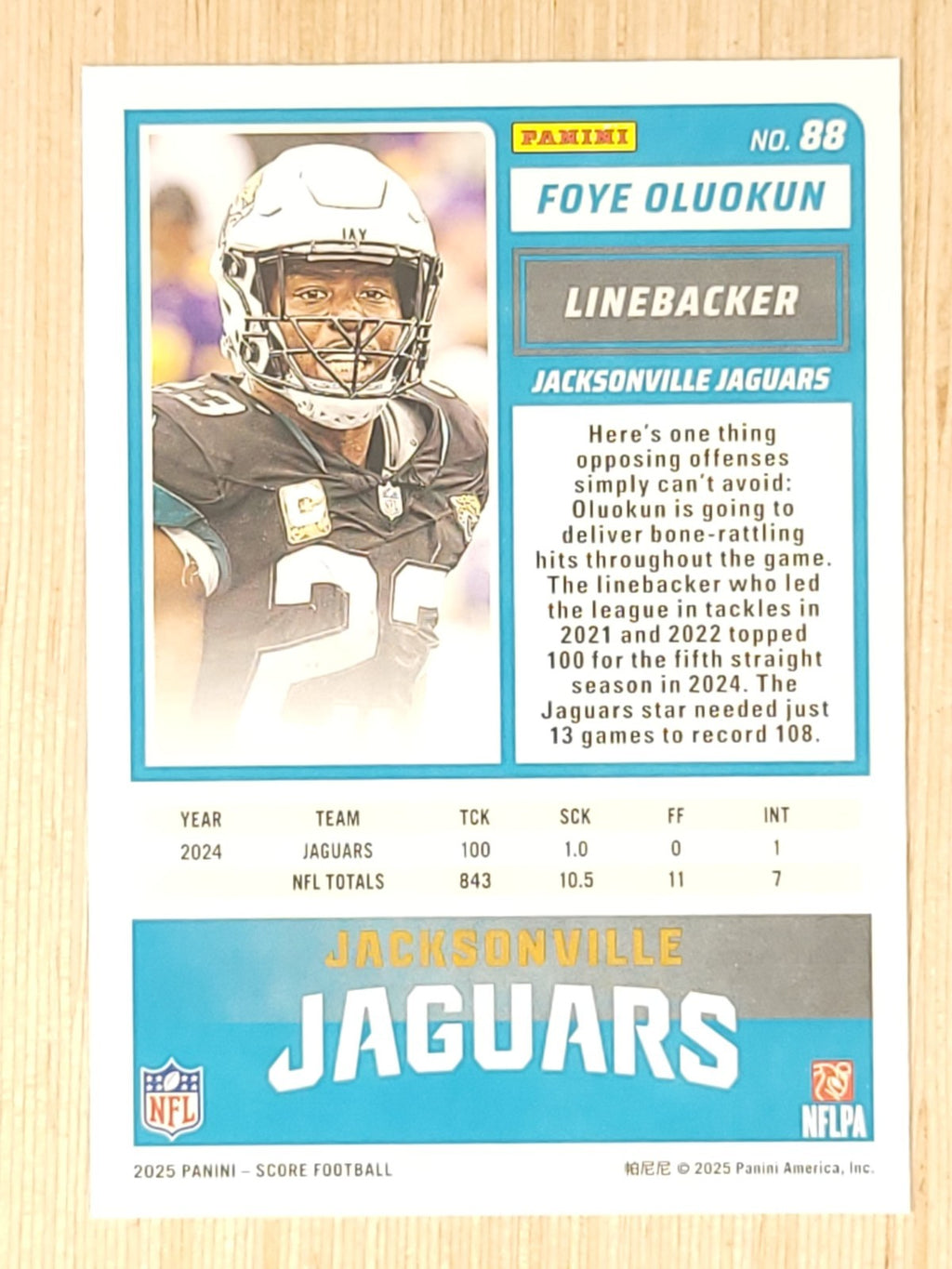 2025 Score - Foye Oluokun #88 Showcase 181/250