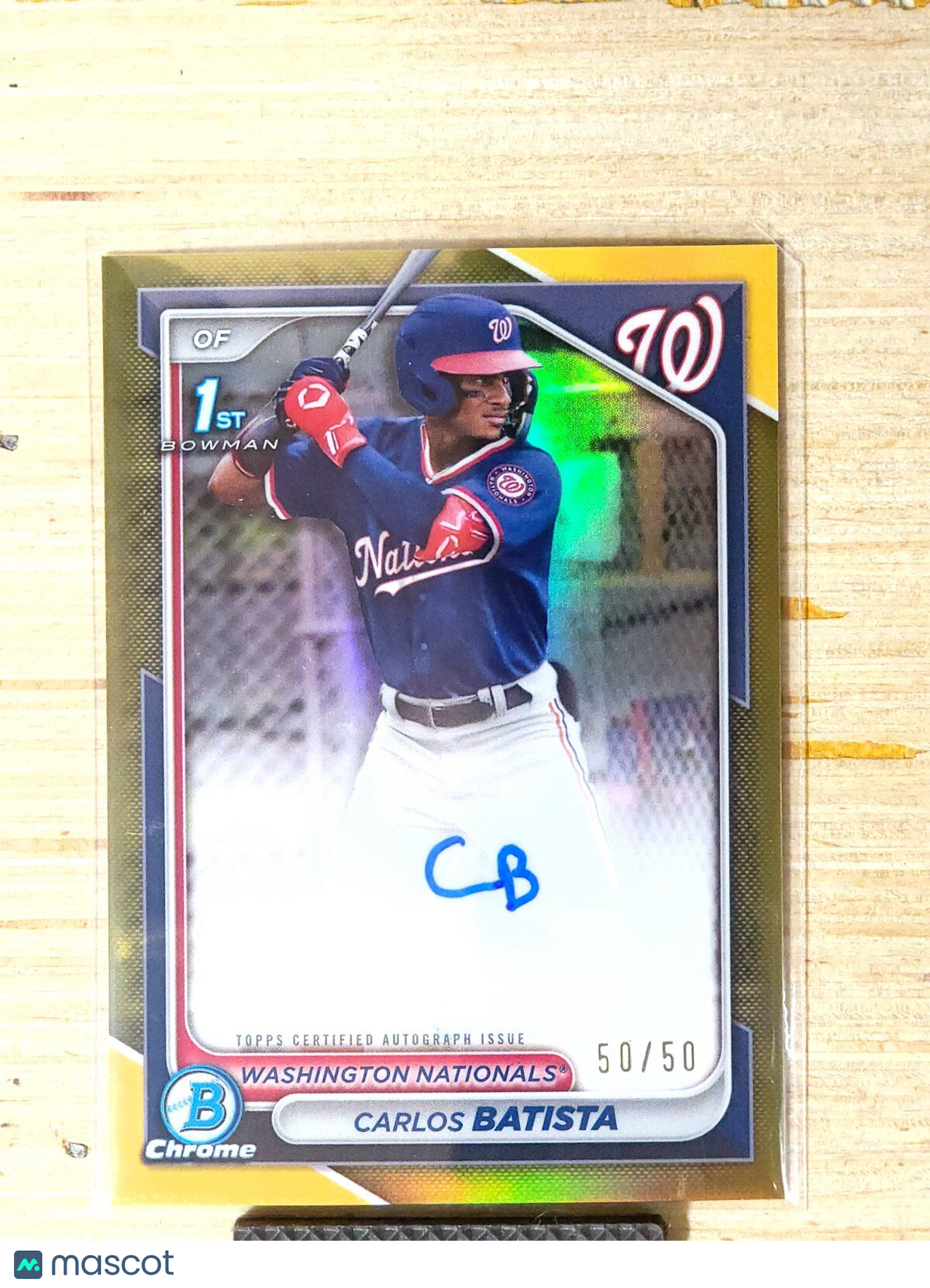 2024 Bowman Chrome Prospect Autographs Carlos Batista #CPA-CB Gold 50/50