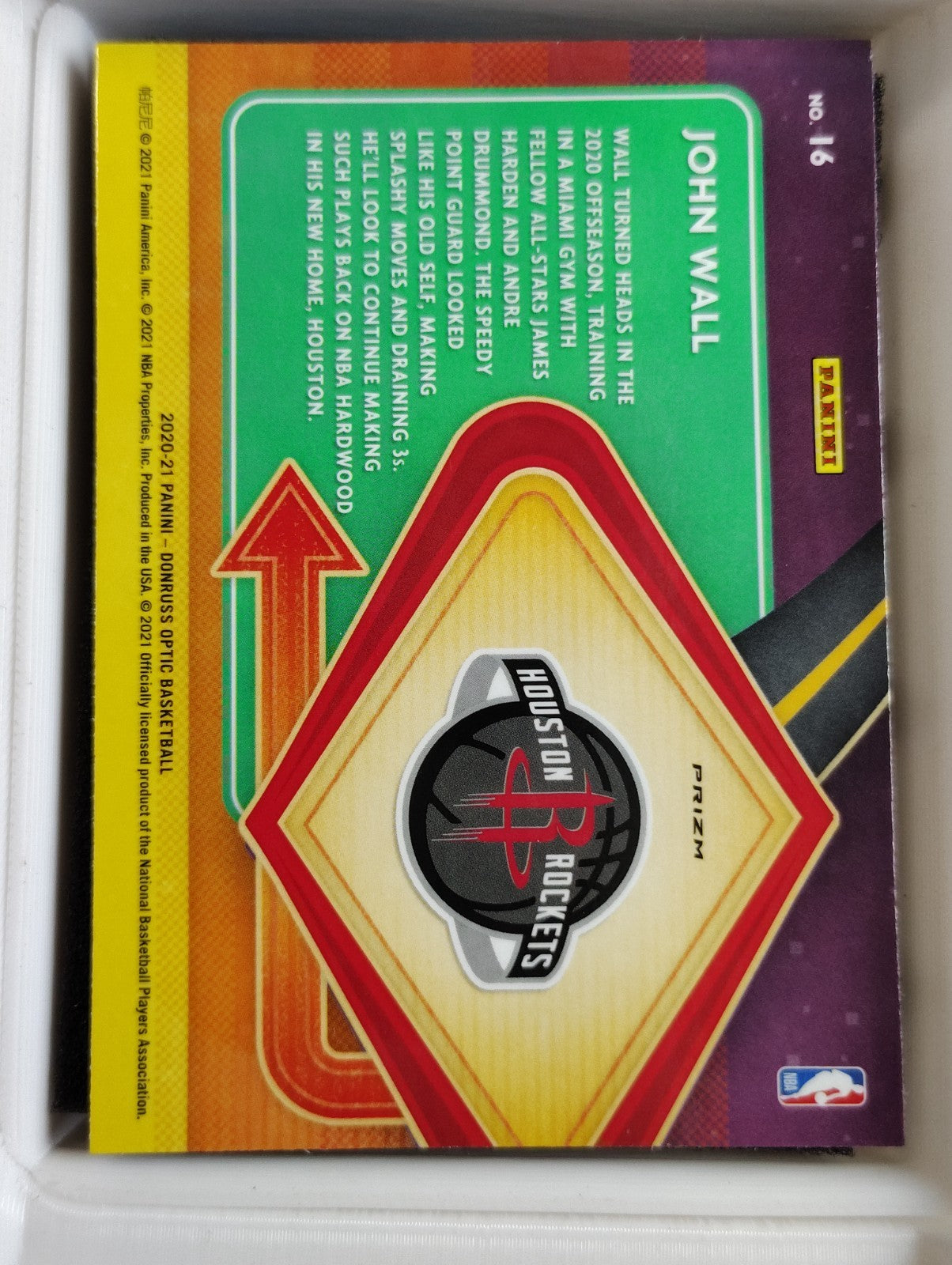 2020-21 Panini Donruss Optic Express Lane #16 John Wall Purple