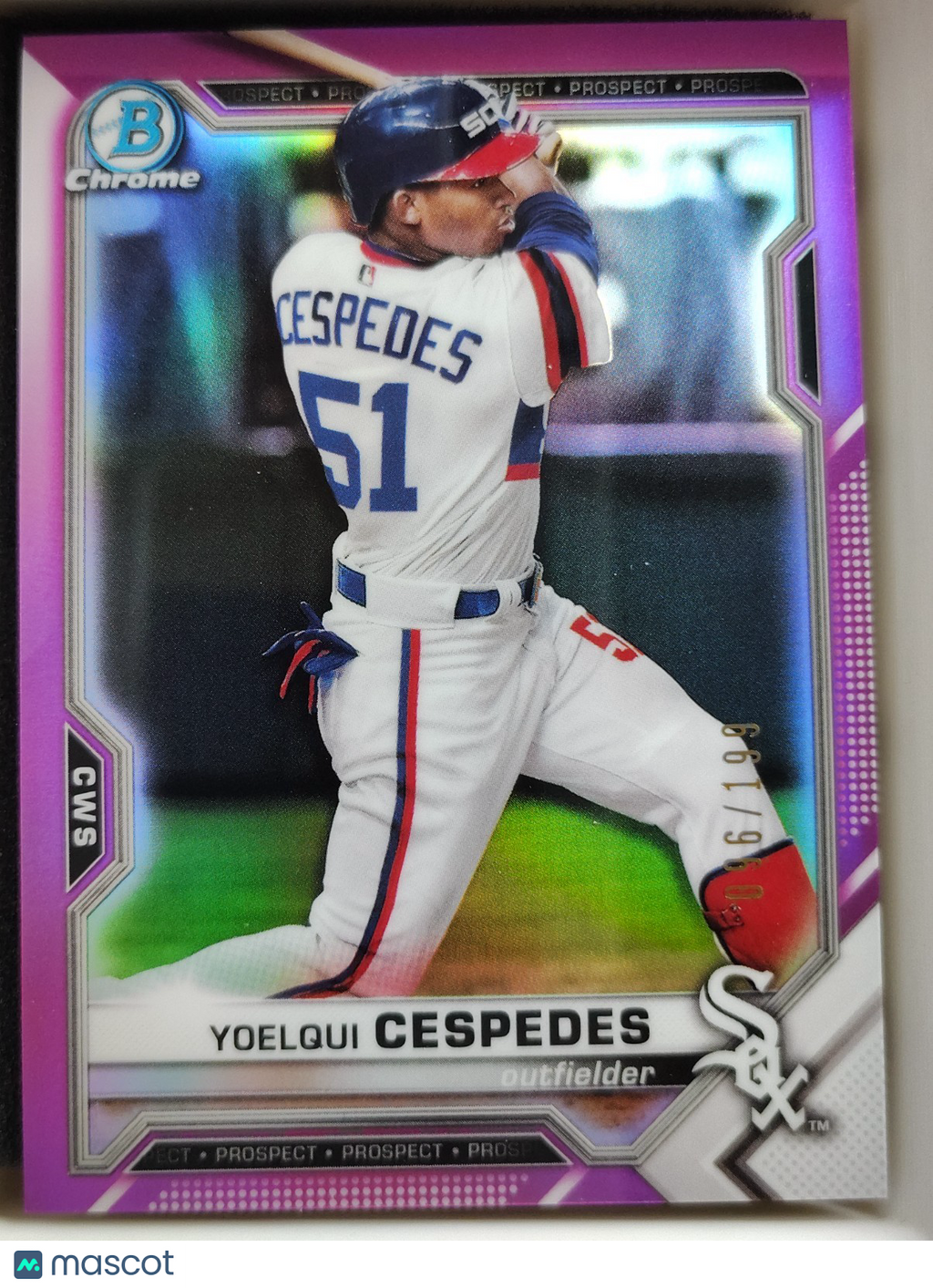 2021 Bowman Chrome Yoelqui Cespedes #BCP-176 Pink 096/199
