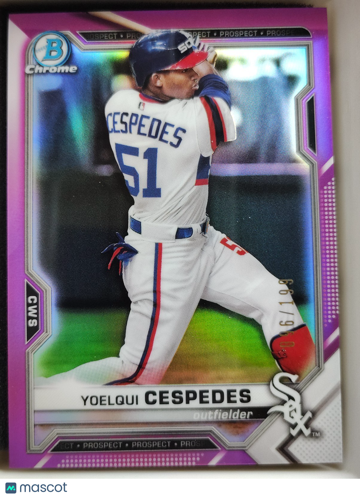2021 Bowman Chrome Yoelqui Cespedes #BCP-176 Pink 096/199